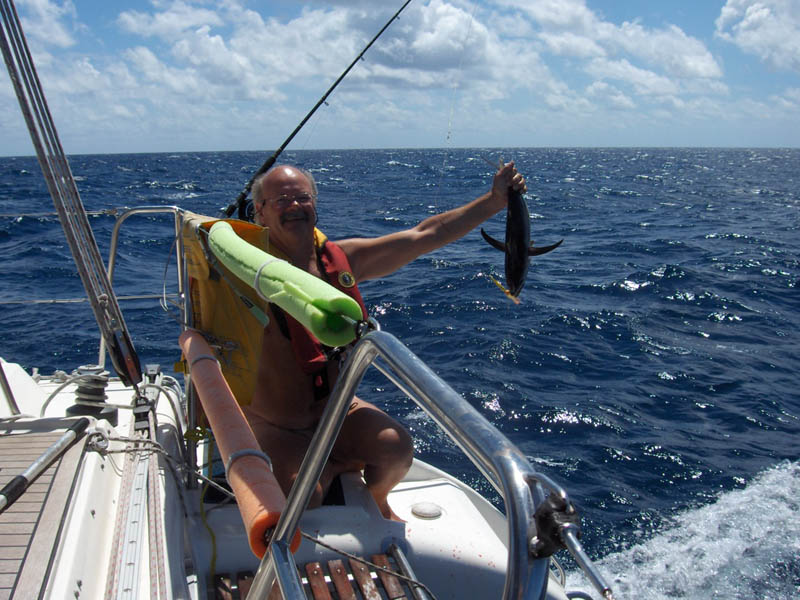 First of two albocore Tuna caught at the same time
