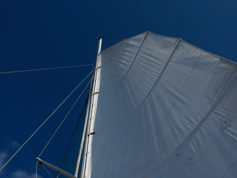 Reefed mainsail